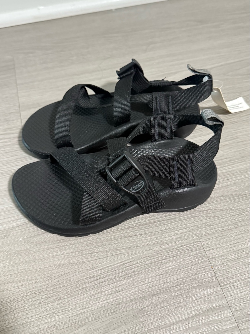 Chaco Kids Black Adjustable Strap Sandals